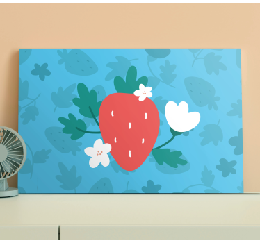 Květinový vzor a ovoce obraz umění - TenStickers