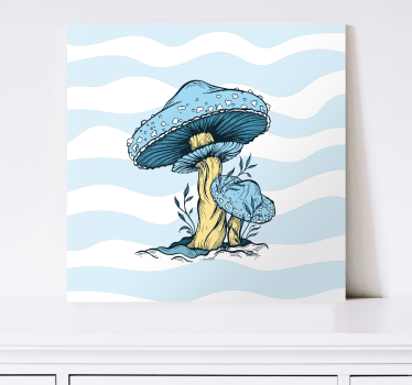 Modrá houba ilustrace kuchyň obraz umění - TenStickers
