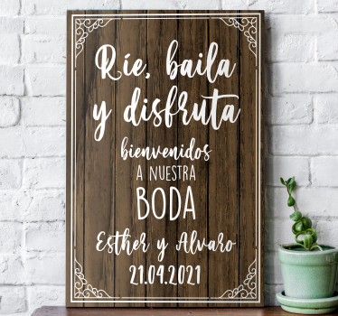 Vítejte svatební znamení Obraza citací - TenStickers