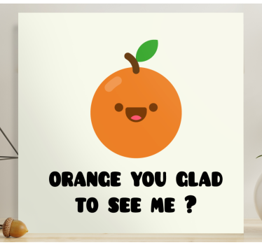 Vtipný citát s oranžovou zeď umění citát obraz - TenStickers