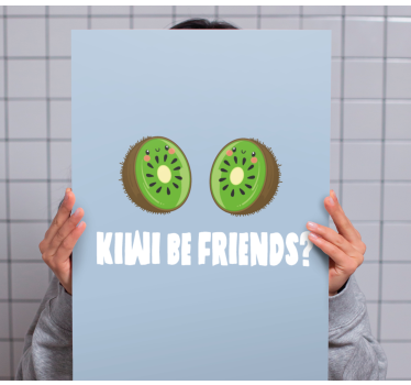 Vtipný citát s výtisky kiwi na zeď - TenStickers