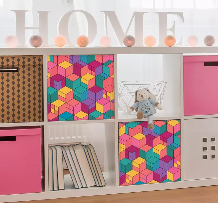 Nálepka s 3d bloky na nábytek - TenStickers