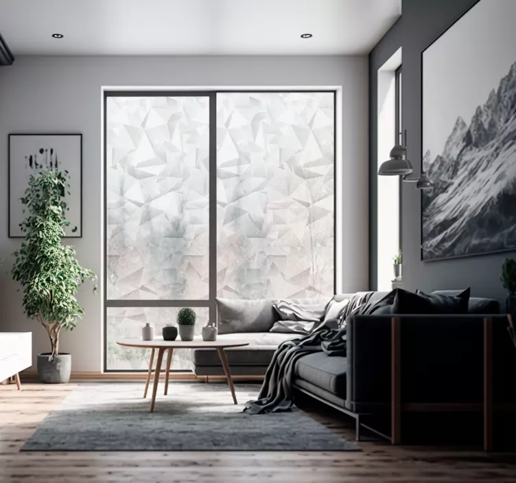 3d efekt geometrické okno nálepka - TenStickers