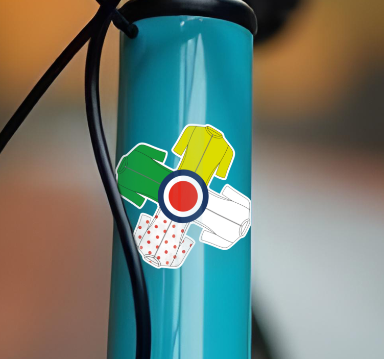 4 cyklistický dres a kruh Nálepka na jízdní kola - TenStickers