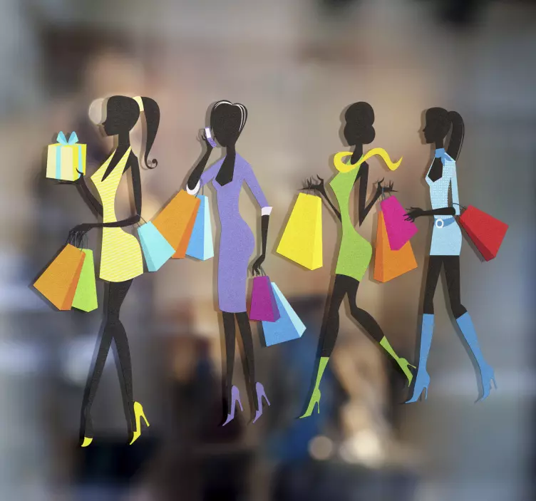 Dívky nákupní nástěnka nálepka - TenStickers