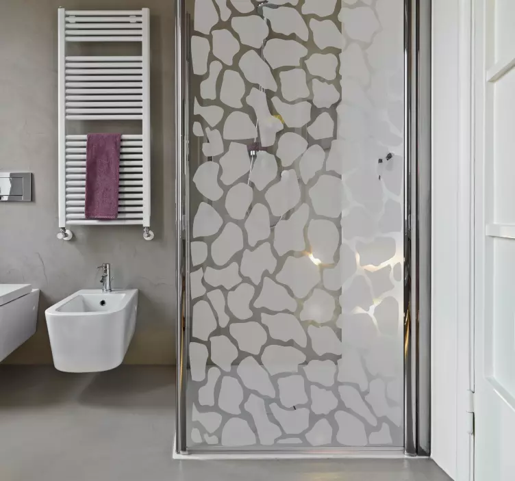 žirafový vzorek sprchová samolepka - TenStickers