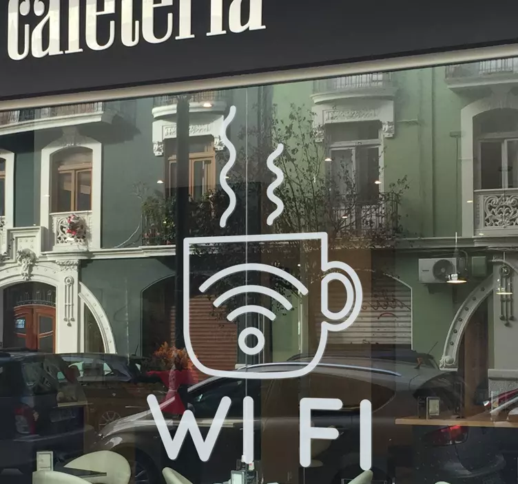 Nálepka s wi-fi kávou - TenStickers