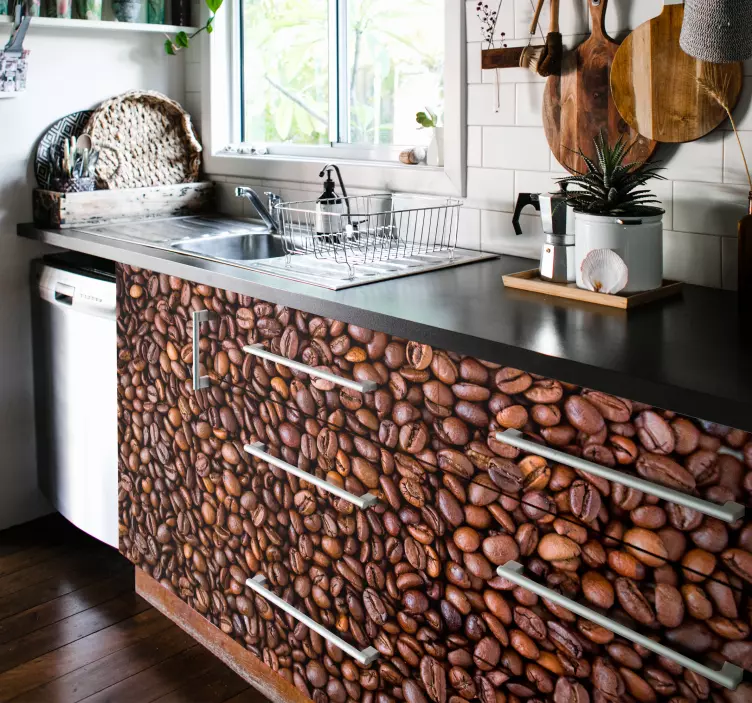 Káva textura kus nástěnná malba nálepka - TenStickers