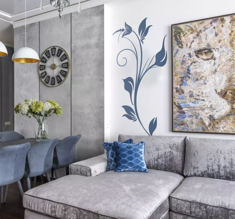 Květinová výzdoba 58 nálepka na zeď - TenStickers