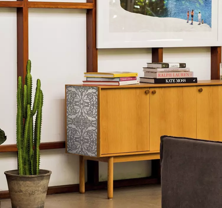 Nálepka šedá ozdoba nábytku - TenStickers