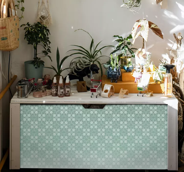 Květinový vzor s prolínáním Nábytek nálepka - TenStickers