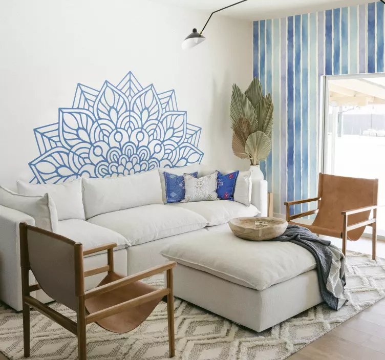 Nálepka s čelo postele mandala jóga - TenStickers