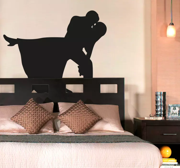 Nálepka sex v posteli silueta - TenStickers