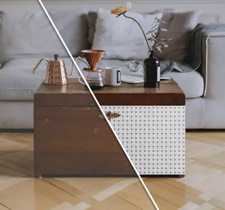 Tkaný texturový vzor Nábytek nálepka - TenStickers