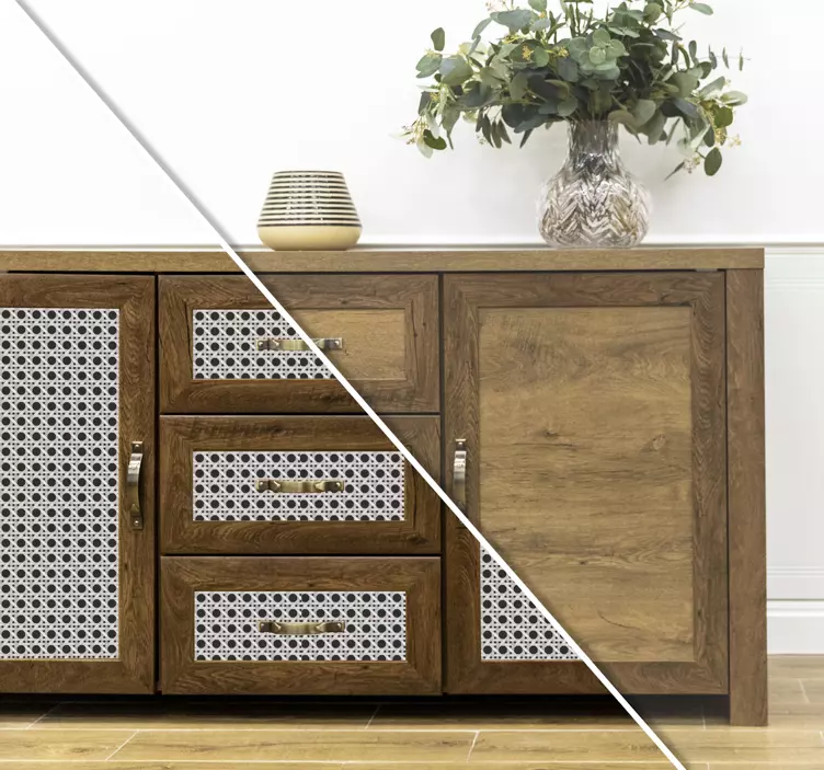 Moderní listový vzor Nábytek nálepka - TenStickers