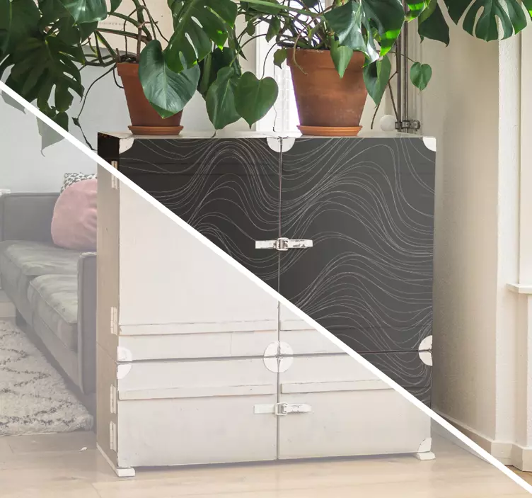 Vlny textury nábytek nálepka - TenStickers