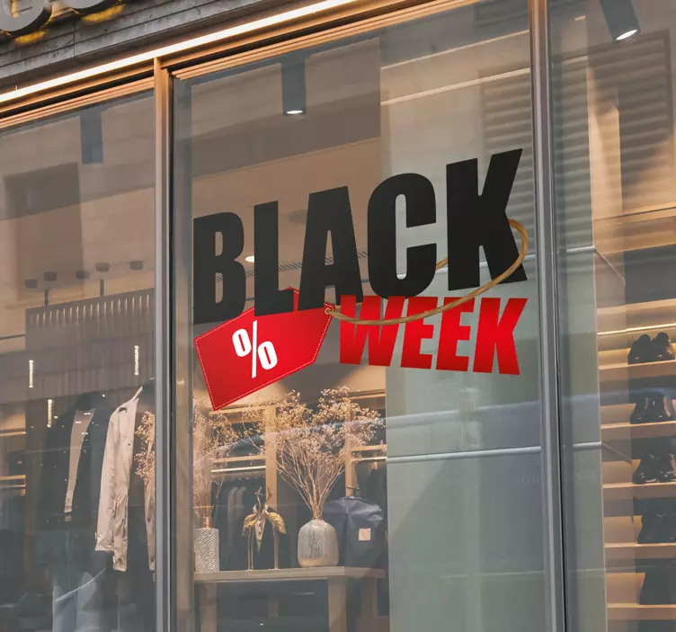 černý týden štítek černý pátek nálepka - TenStickers