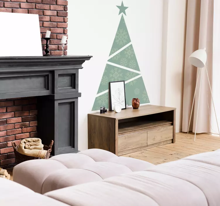 Geometrická nálepka na vánoční stromeček - TenStickers