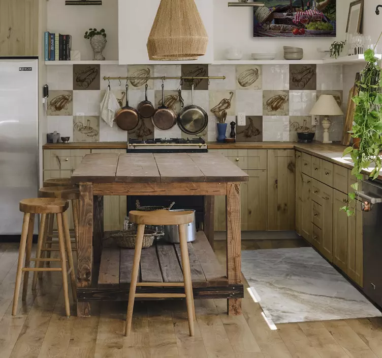 Vinobraní ilustrace kuchyňská nálepka - TenStickers