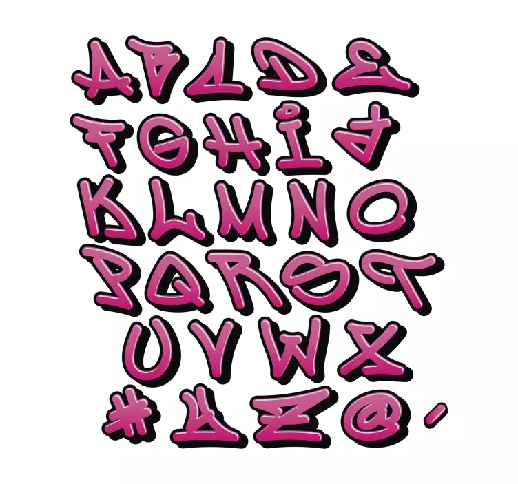 Graffiti pro dívky personalizovaná nálepka - TenStickers