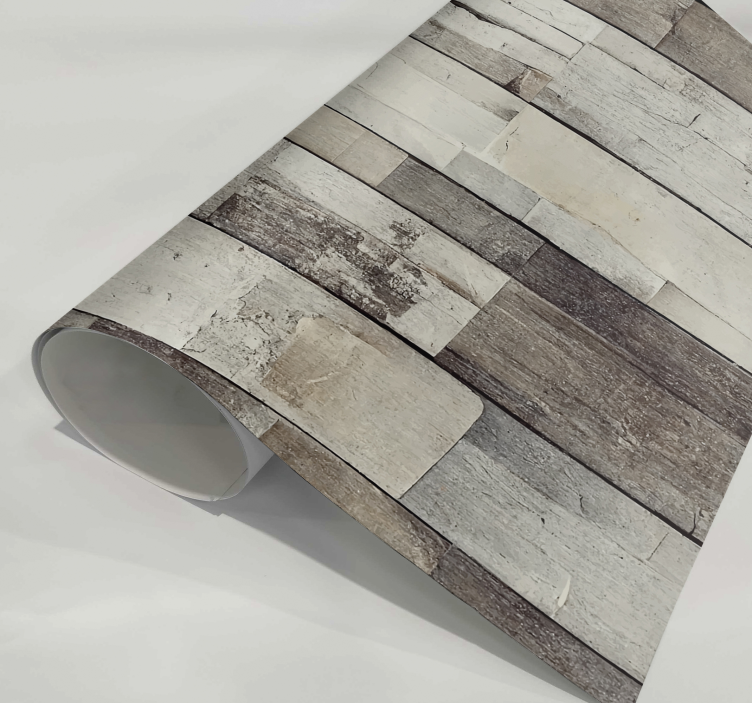 Světlé opálené dřevo Nábytek nálepka - TenStickers