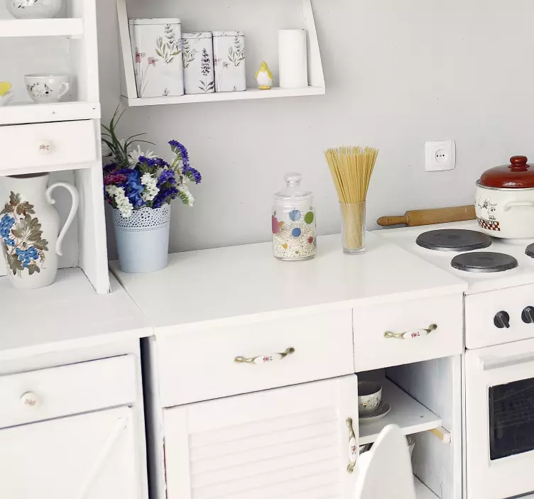 Bílé samolepky na nábytek - TenStickers