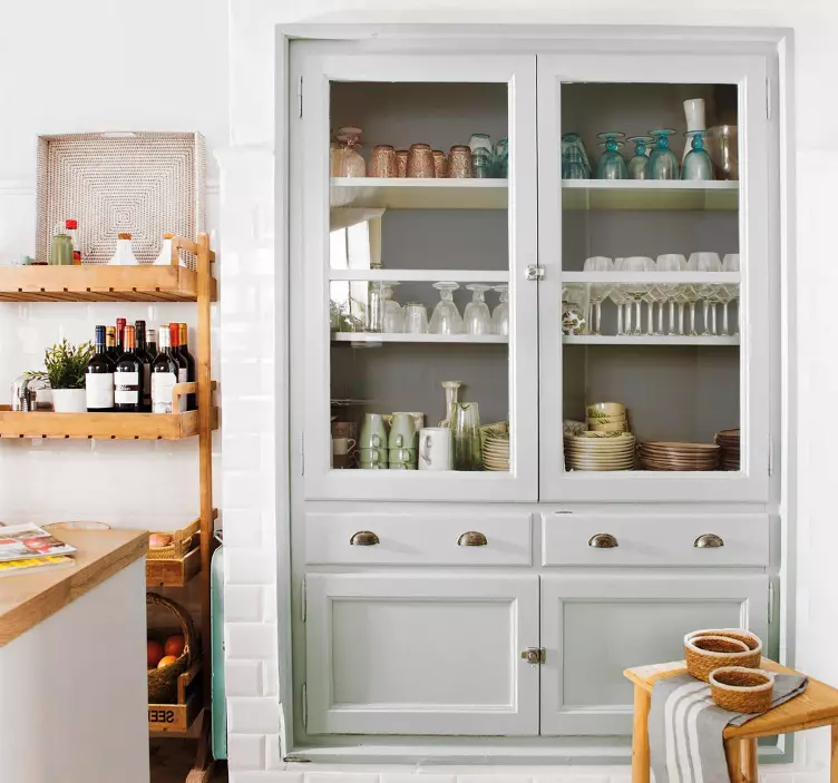 Šedá samolepka na nábytek jednobarevná - TenStickers