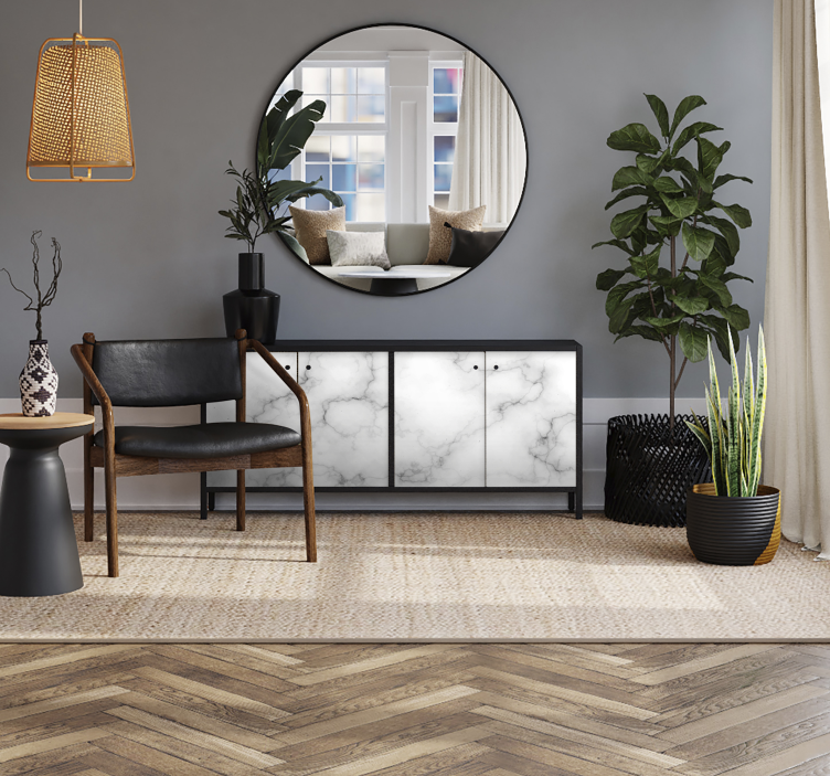 Bílý mramor Nábytek nálepka - TenStickers