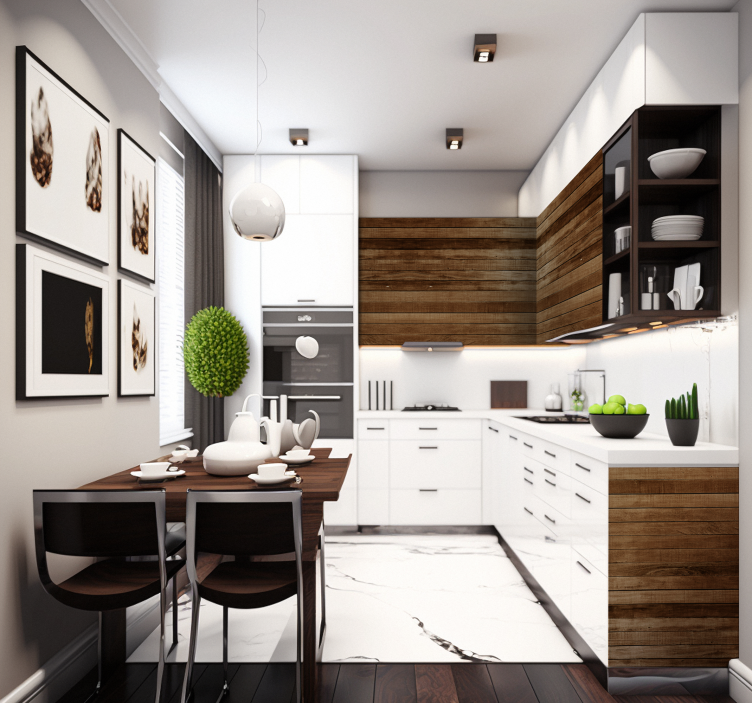 Listy dřeva Nábytek nálepka - TenStickers