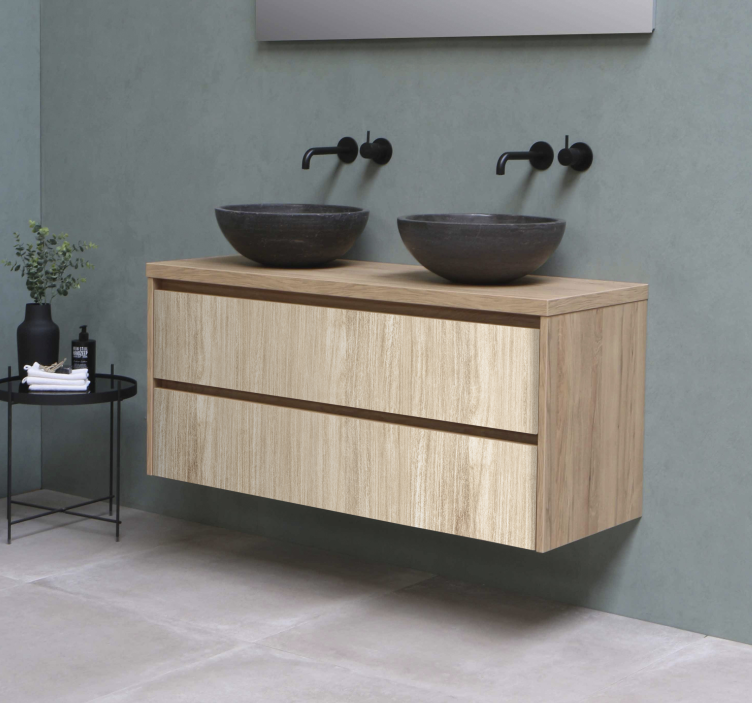 Světlé dřevo Nábytek nálepka - TenStickers