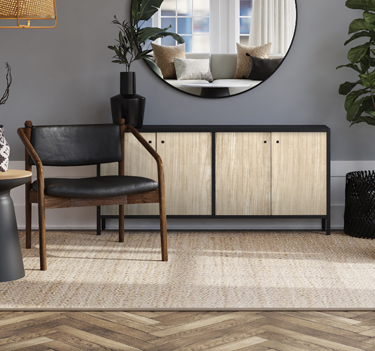 Světlé dřevo Nábytek nálepka - TenStickers