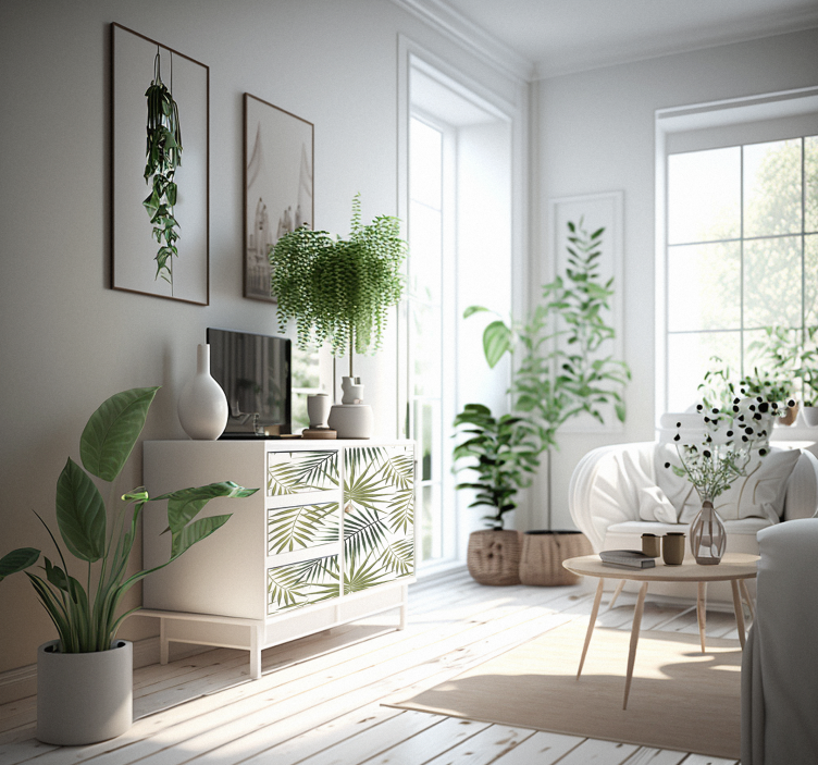 Listy palmy Nábytek nálepka - TenStickers