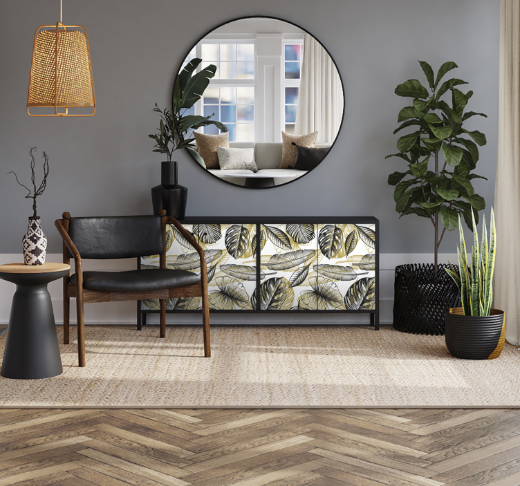 Elegantní tropické rostliny Nábytek nálepka - TenStickers