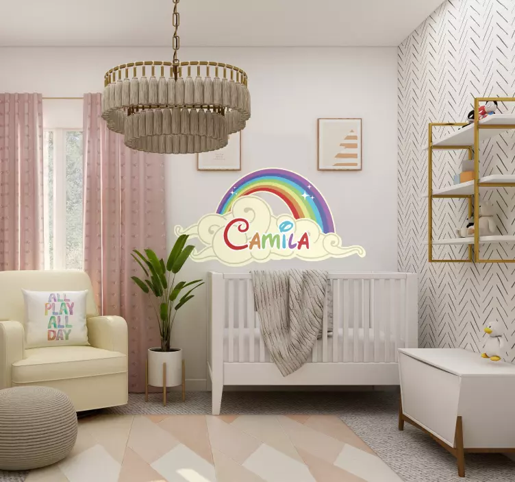 Děti samolepky na obličej rainbow cloud - TenStickers