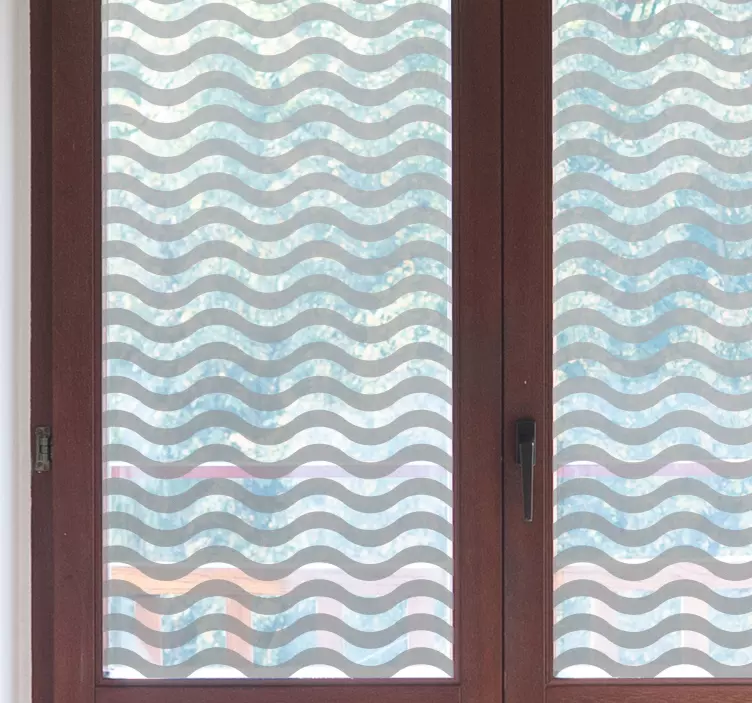 Průhledné vlny Nálepka na okno - TenStickers