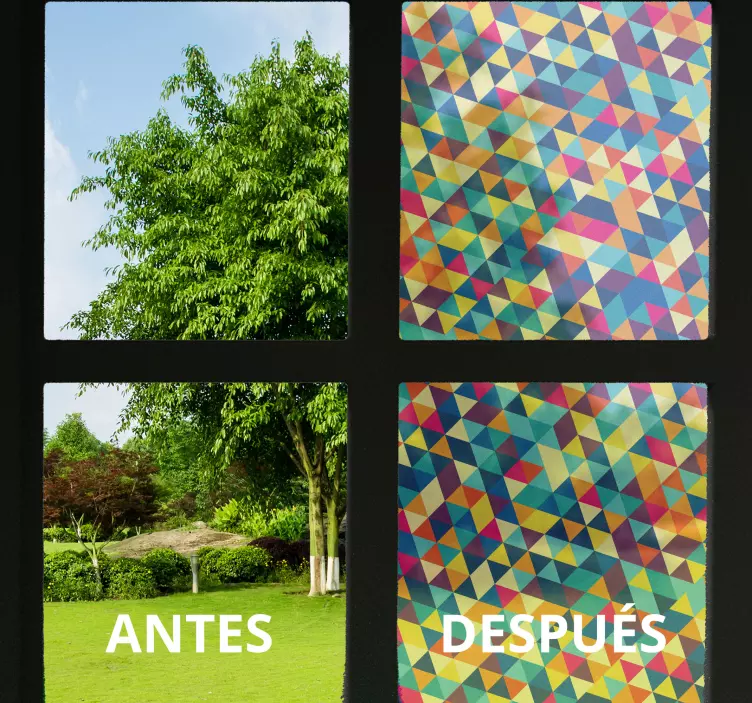 Průhledná geometrie Nálepka na okno - TenStickers