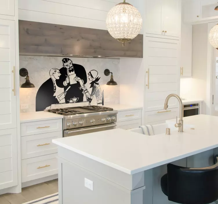 Nálepka na pár a číšník - TenStickers