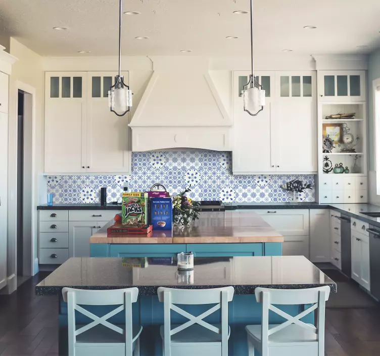 Nálepka z delta modré dlaždice - TenStickers