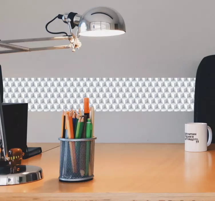 3d nálepka na stěnu ohraničující stěnu - TenStickers