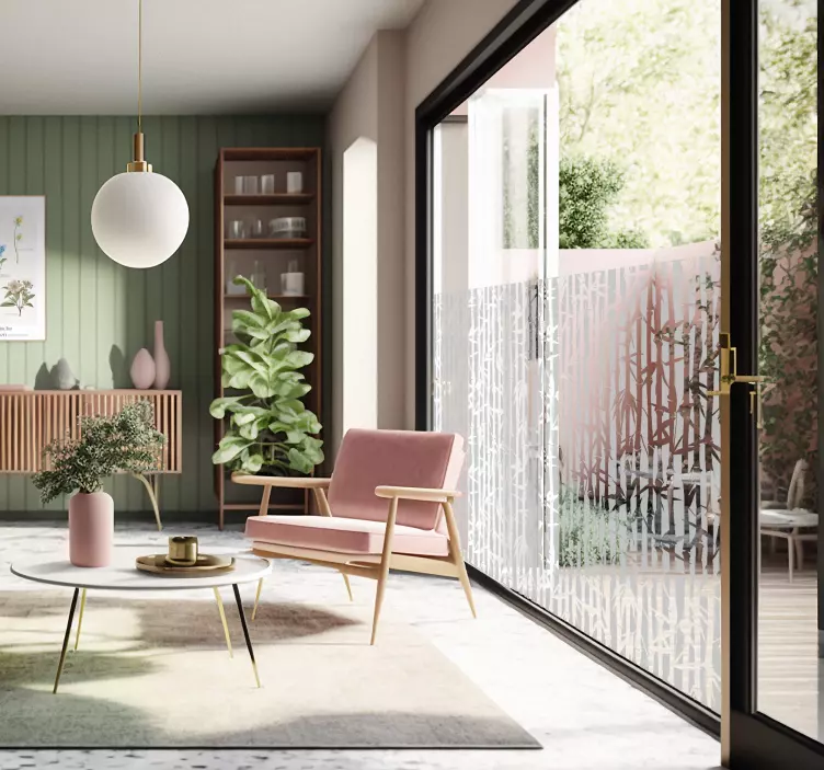 Průsvitný bambus Nálepka na okno - TenStickers