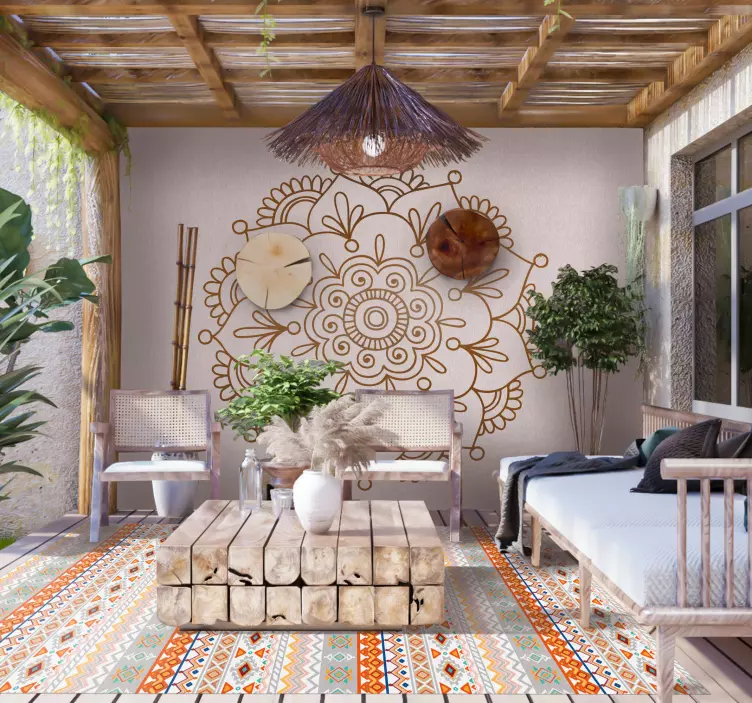 Indiánské samolepky lotosového květu - TenStickers