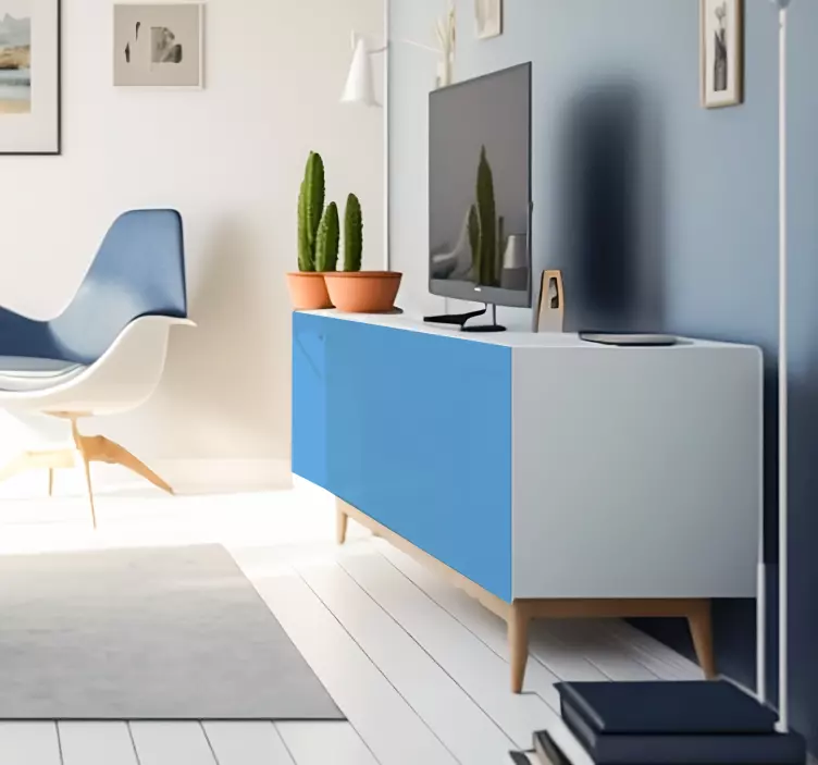 Světle modrá Nábytek nálepka - TenStickers