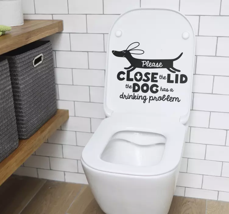 Zavři víko pes Nálepka domácí mazlíčci - TenStickers