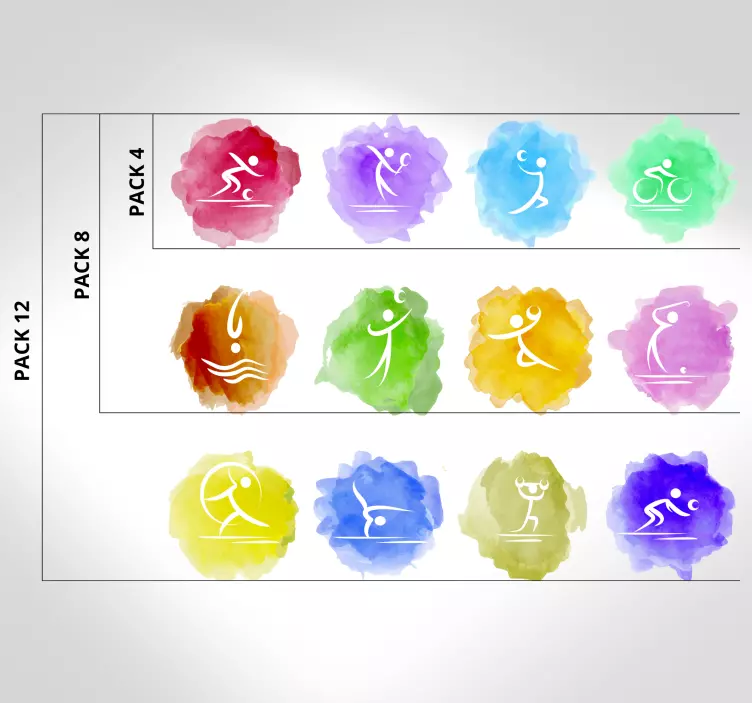 Sportovní úvodní olympijský sportovní štítek - TenStickers