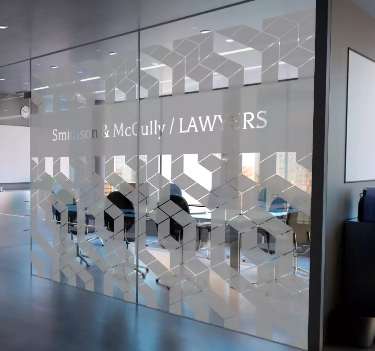 Kostky s geometrickým vzorem na míru Kancelářská nálepka - TenStickers