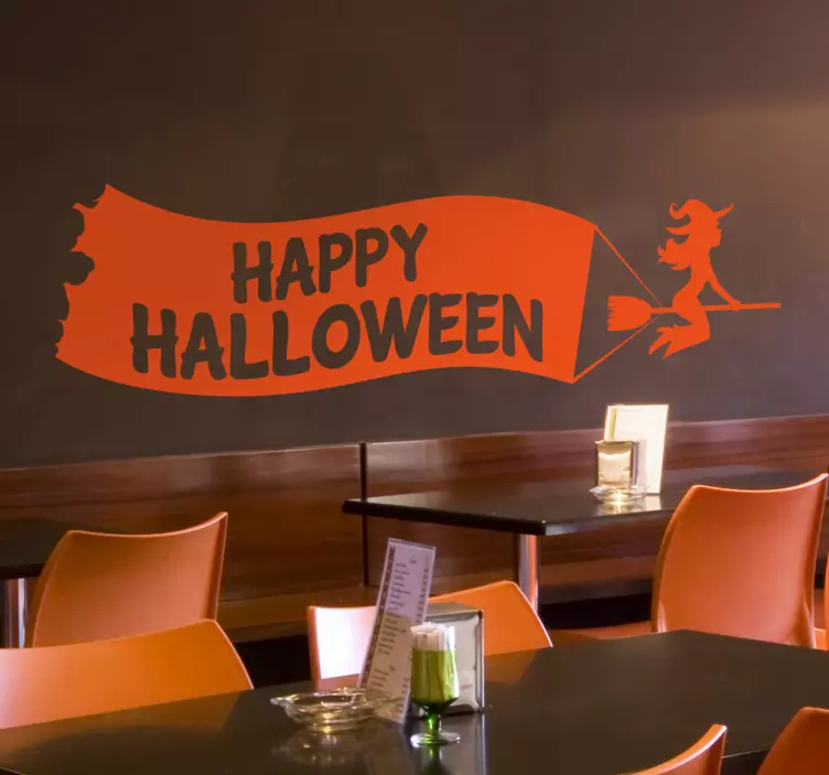 Samolepka na výlohy halloweenová oslava - TenStickers