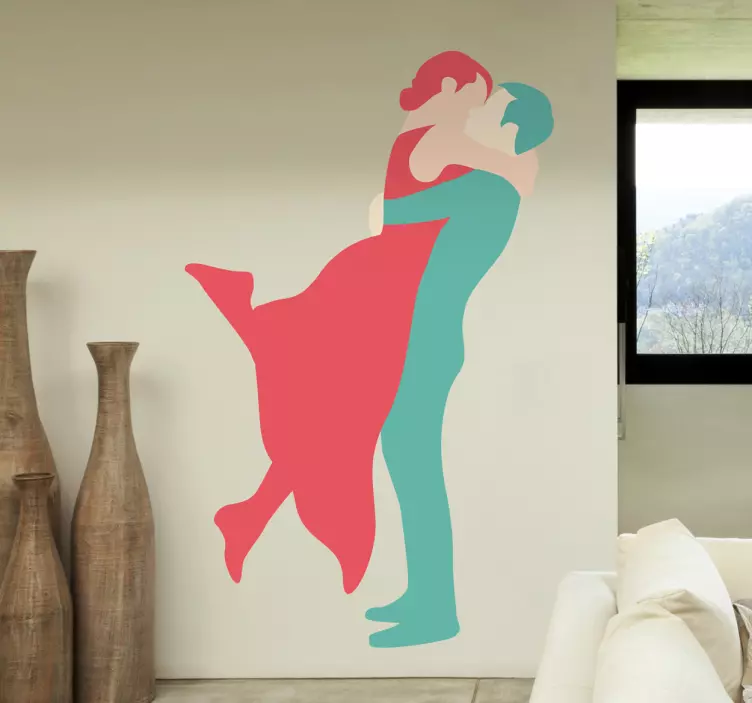 Nálepka pár líbání - TenStickers