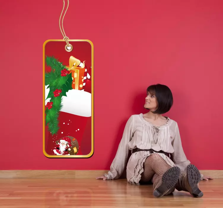 Vánoční štítek nálepka - TenStickers