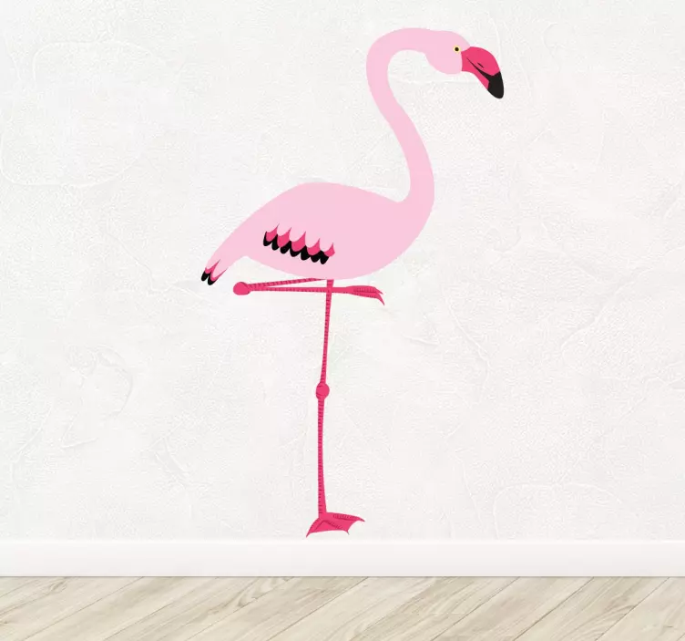 Růžový flamingo stěna umění obtisky - TenStickers