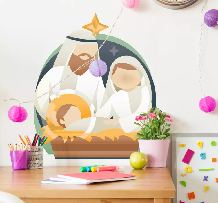 Narození vánoční nálepka - TenStickers